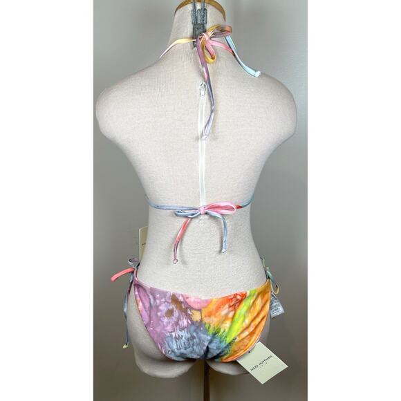 Mara Hoffman Rae Tie Dye Pastel Multicolor Two Piece Bikini Swim Set Size XL - Picture 5 of 7